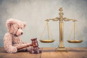 Teddy Bear with Gavel and Scales