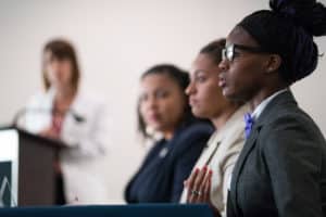 Panel of youth speaking at Real Word event