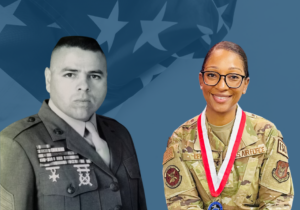 Blue Monochrome Stars & Flag Veterans Day Quote Instagram Post (Facebook Post) (1)